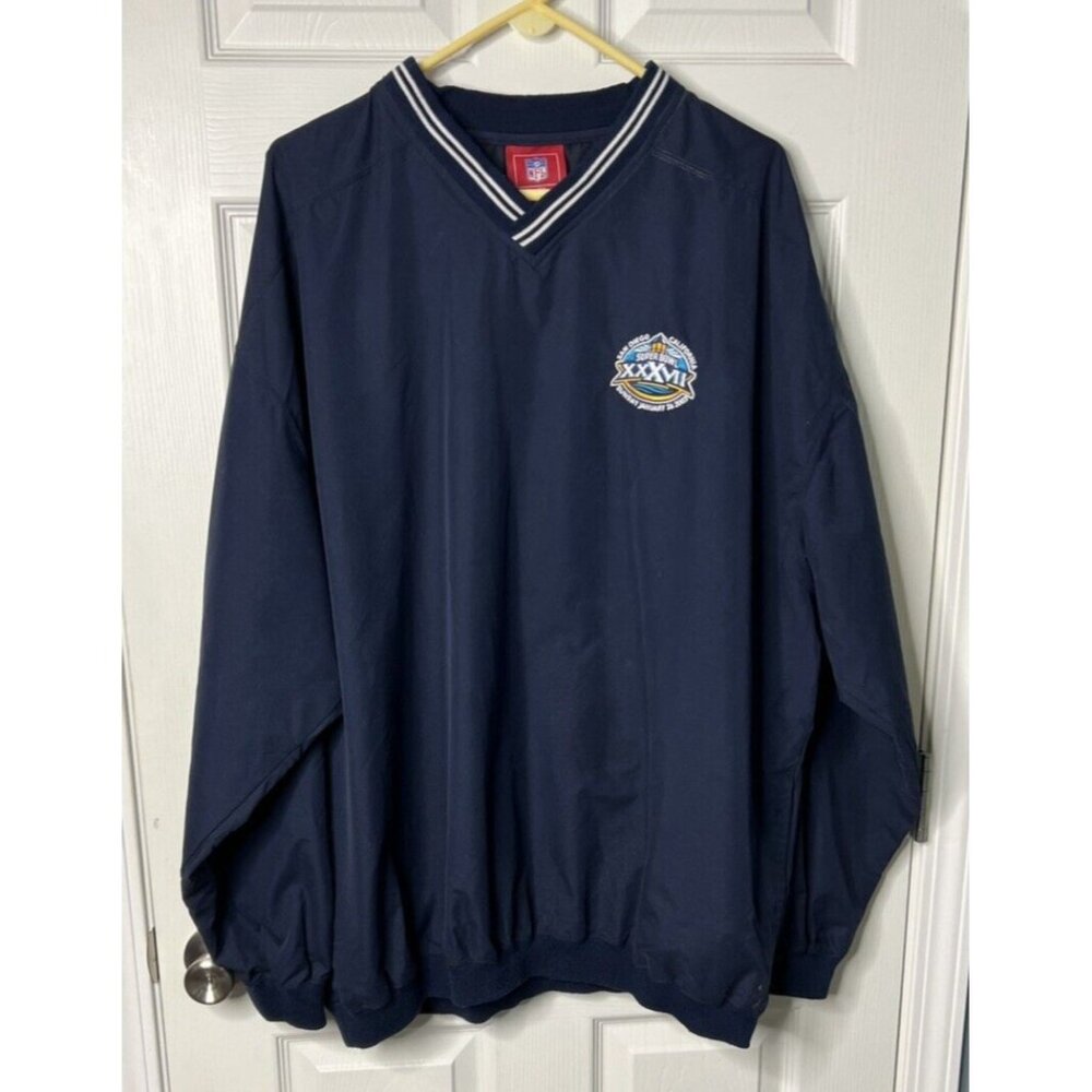 Vintage 2003 Super Bowl Pullover Windbreaker - San Diego - Size 2XL - EUC